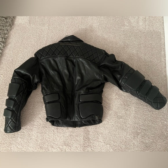 Gianfranco Ferré Quilted Padded Motorcycle Leather Jacket – Black (IT 46) - Picture 4 of 16